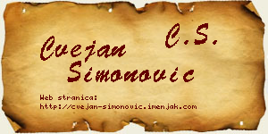 Cvejan Simonović vizit kartica